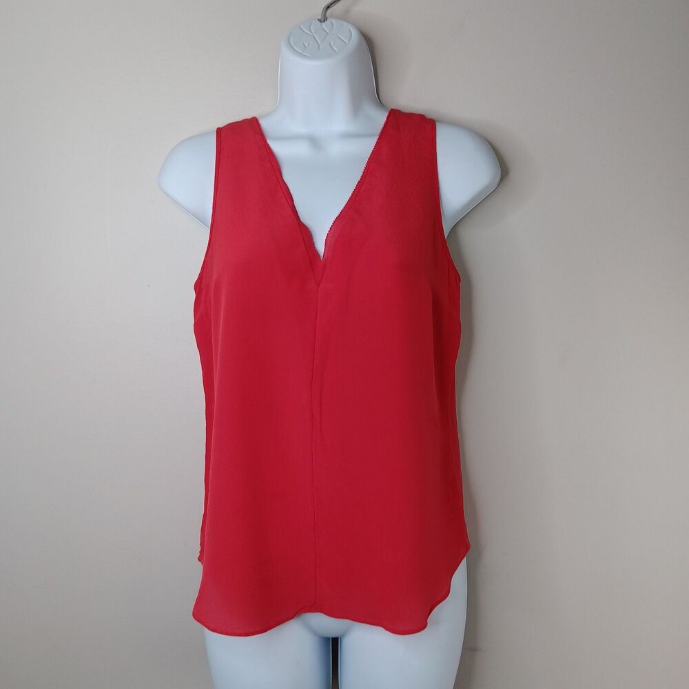 TART Collection Camisole Women Size XS 100% Silk Red Tank Top Holiday Romantic